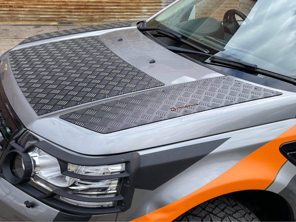 Freelander 2 Bonnet Protection Chequer Plate Panels (FULL SET)