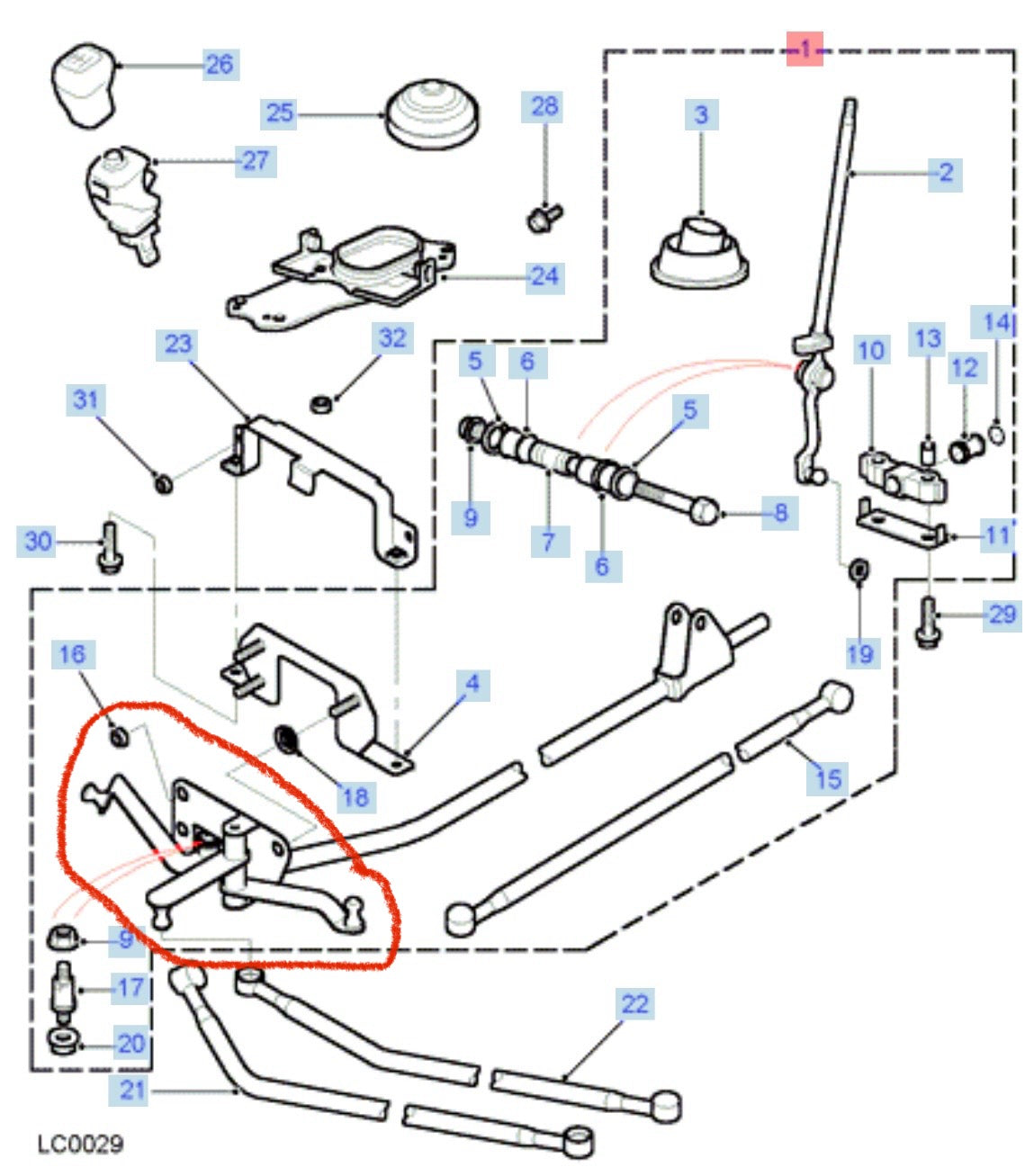 Freelander 1 Td4 Bulkhead Gear Repair Kit