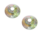 Discovery 2 Rear Brake Disc's Cross Drilled & Grooved (Pair)