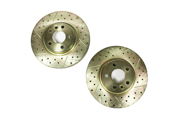 Freelander 2 and Evoque Terrafirma Front Drilled and Grooved Discs (pair)