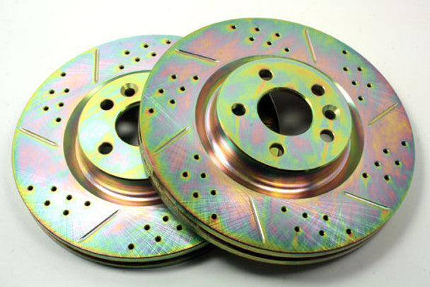 Range Rover Evoque/Discovery Sport Terrafirma Front Drilled And Grooved Brake Discs (pair)