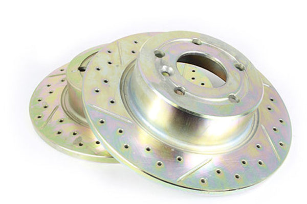 Discovery 2 Rear Brake Disc's Cross Drilled & Grooved (Pair)
