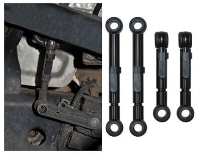 Fully adjustable suspension lift rod kit