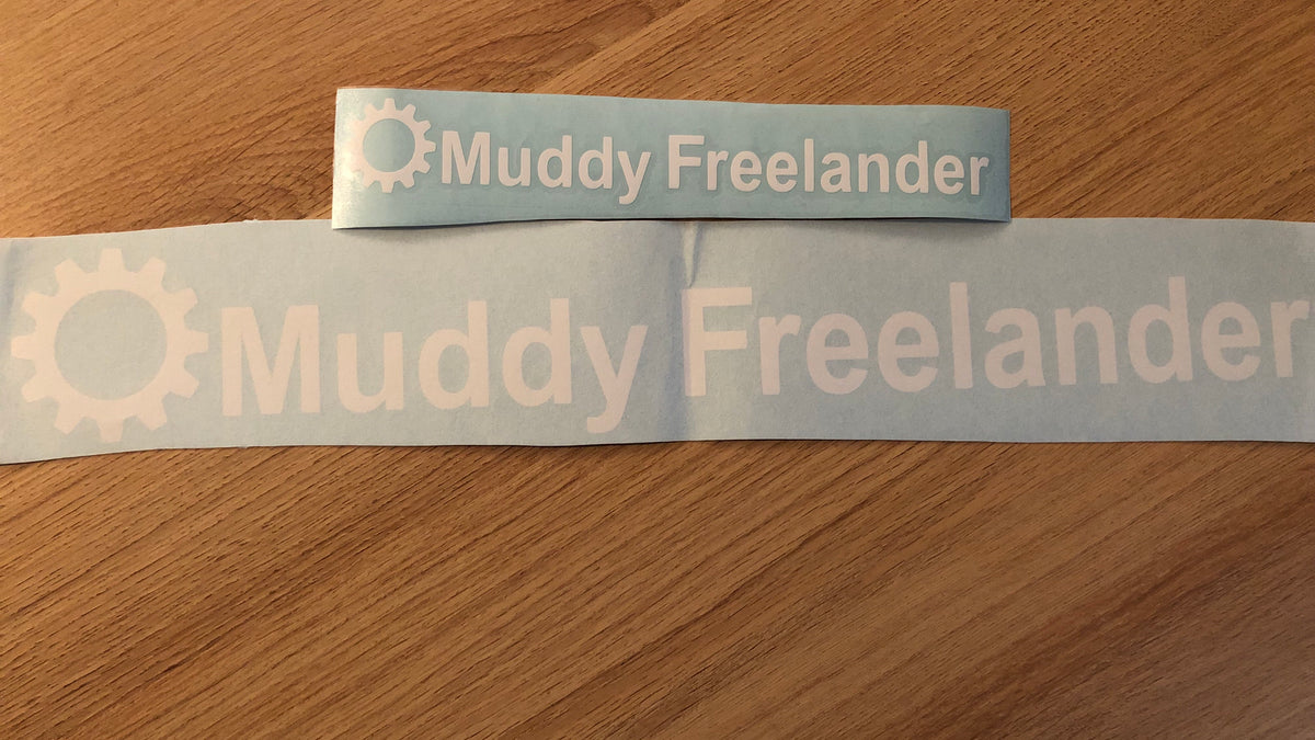 Muddy Freelander Sticker - WHITE
