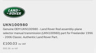 MuddyMods Td4 Gear Linkage Selector Rods Freelander 1